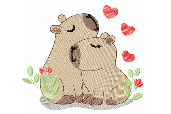 Cute Capybara Love
